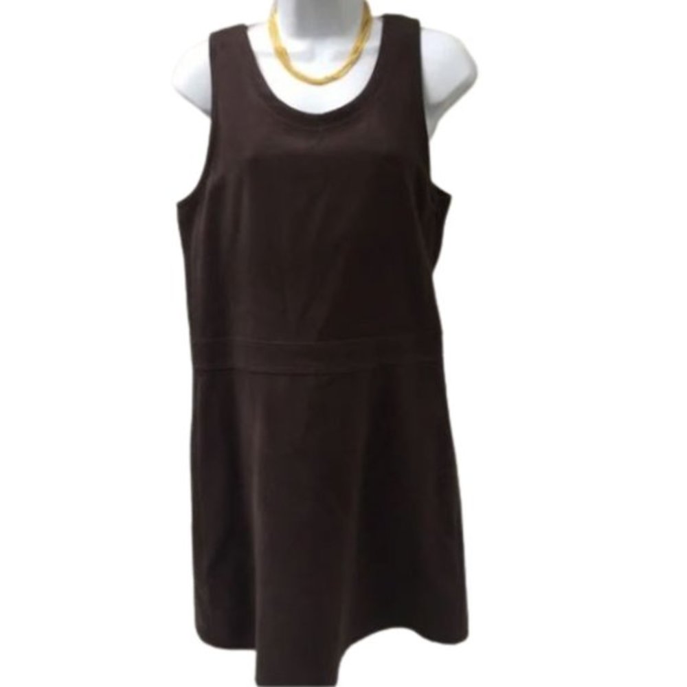 Talbots Petite Soft Brown Dress. Size PP. Pre-loved in‎ Excellent Condition